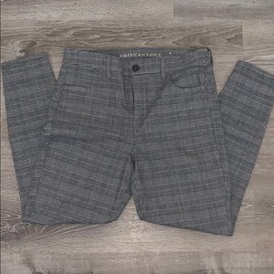 Plaid American Eagle Super Stretch Pants